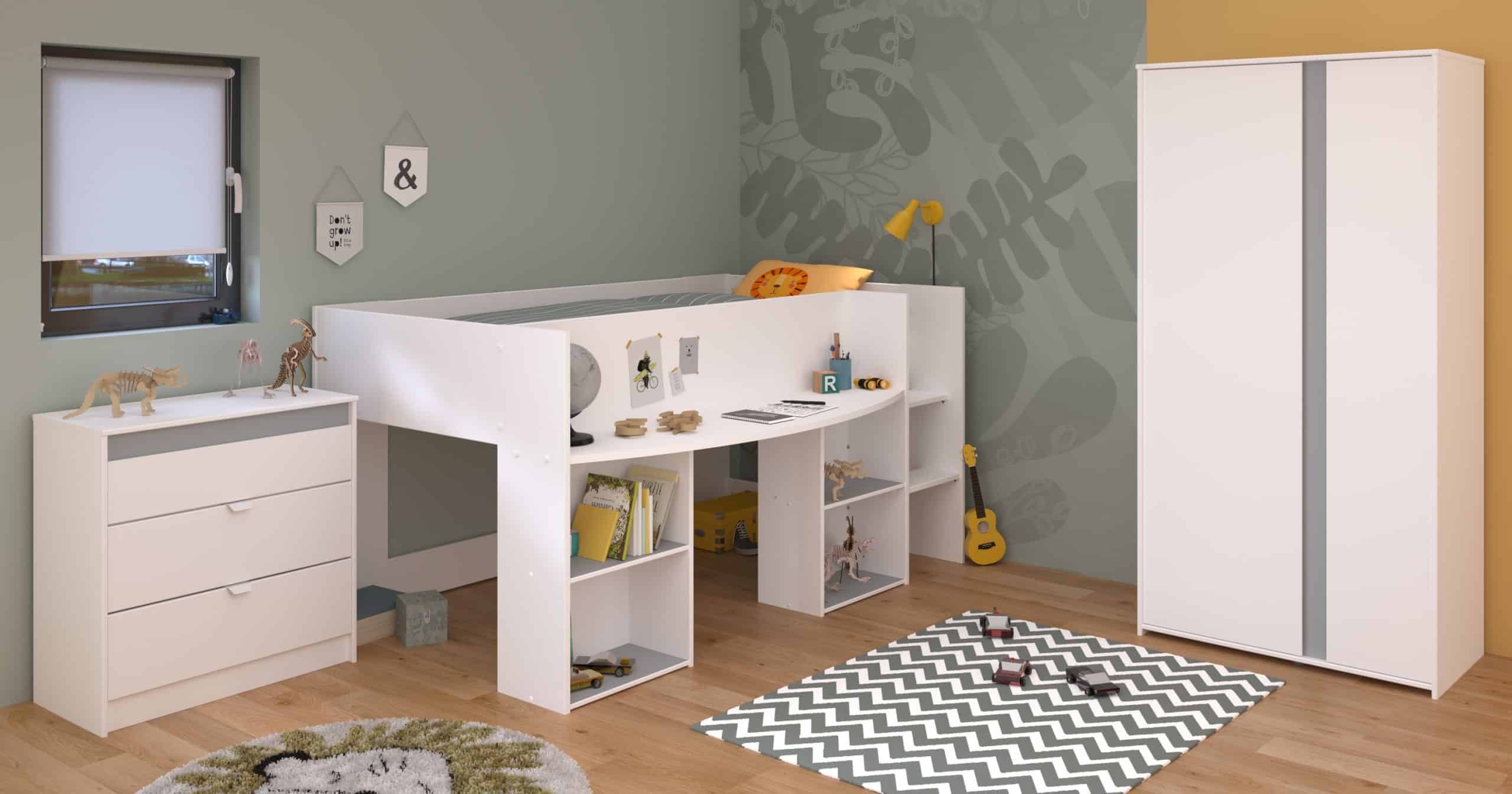 Parisot Kinderzimmer Set 3tlg "Pirouette 12"  Weiß