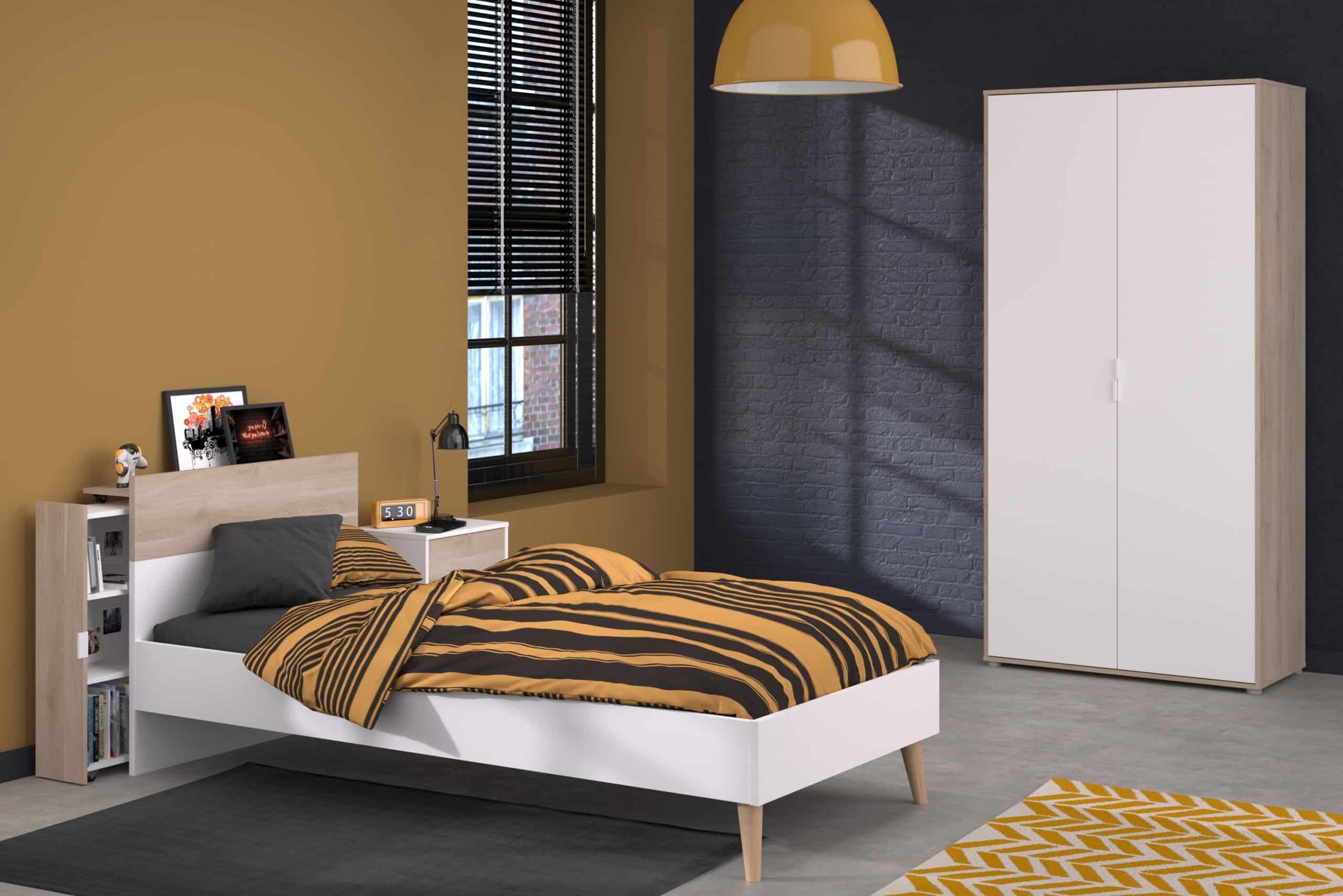 Parisot Kinderzimmer-Set  4-teilig "Aalborg 3" Weiß / Japanische Eiche