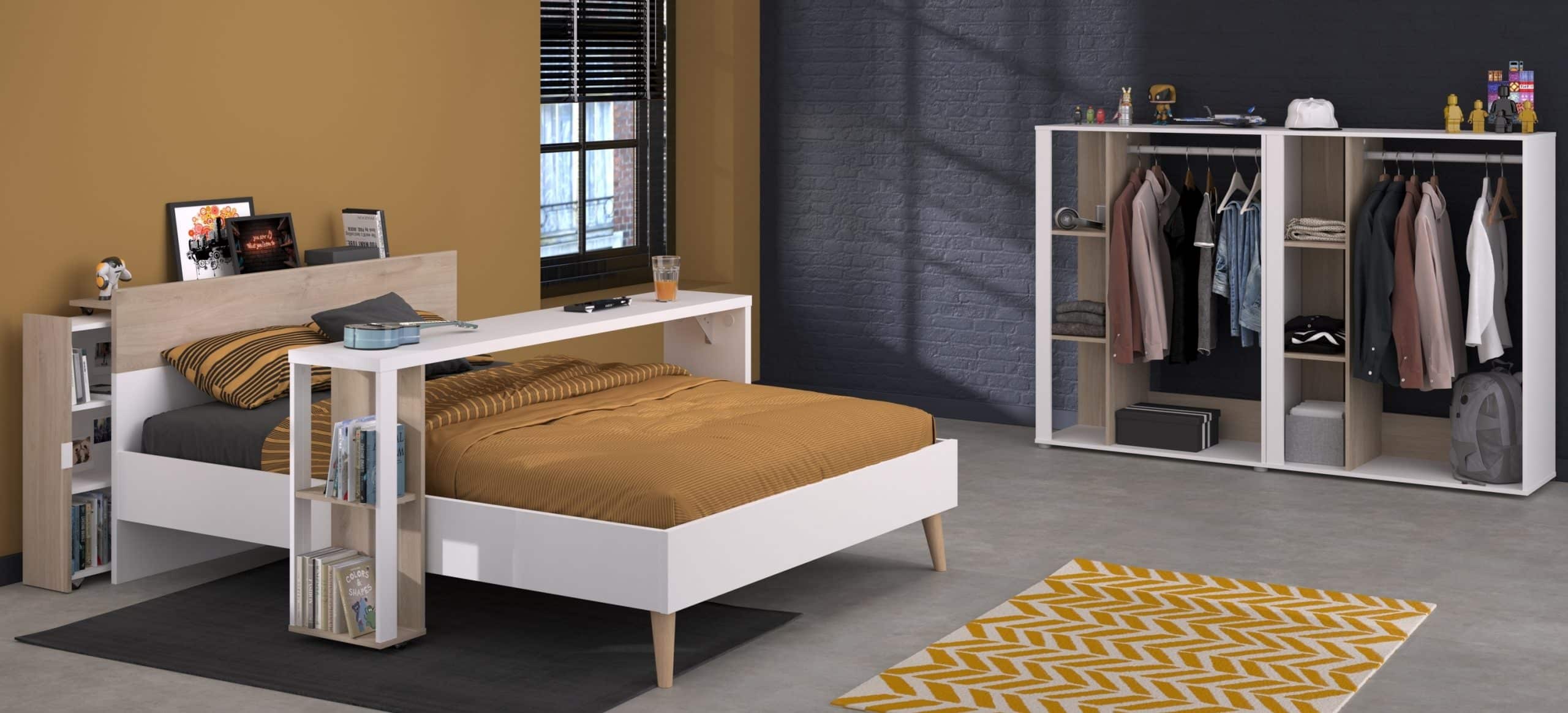 Parisot Kinderzimmer-Set 5-teilig "Aalborg 13a" Weiß / Japanische Eiche