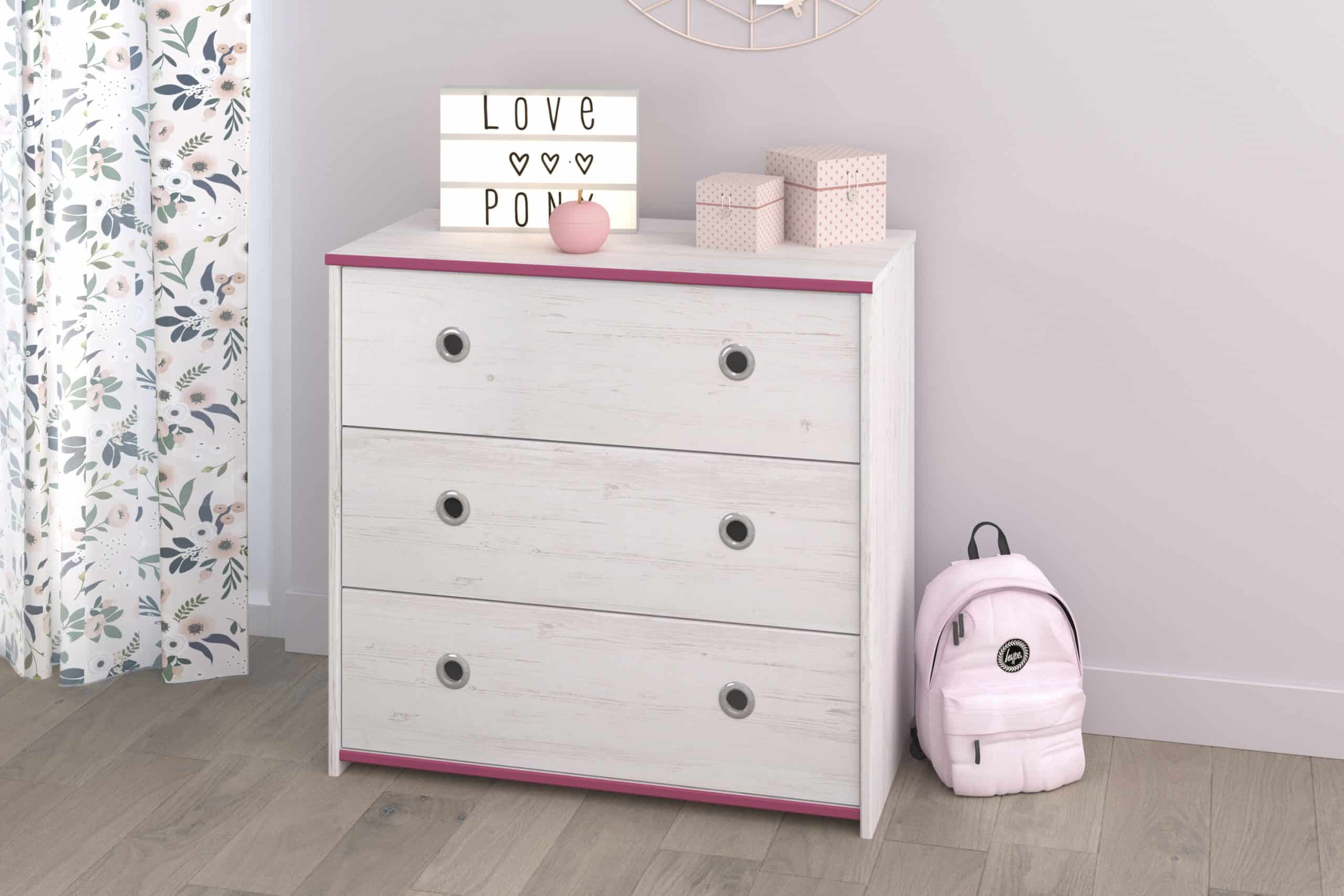 Parisot Kommode Sideboard "Smoozy 9" Weiß