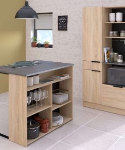 Parisot Küchenbuffet Set "Fumay 2" Eiche / Betonoptik