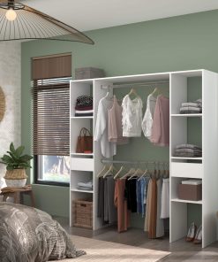 Parisot Mehrzweckschrank "Combi 2" Weiß - Grau