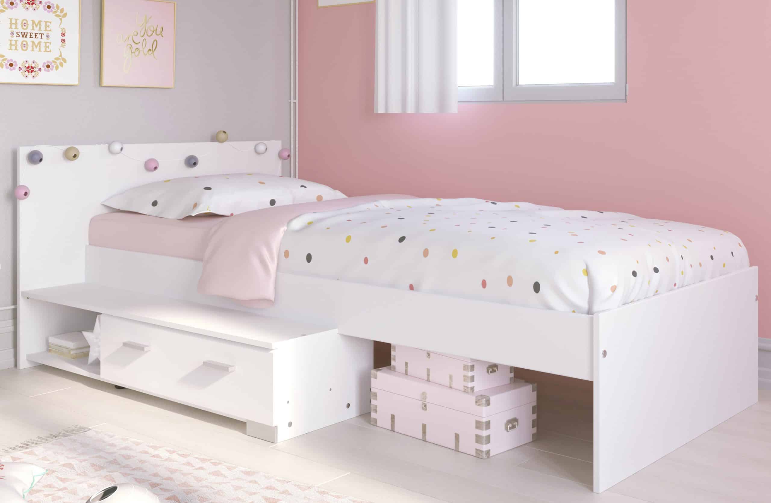 Parisot Stauraumbett "Galaxy 16"  Weiß