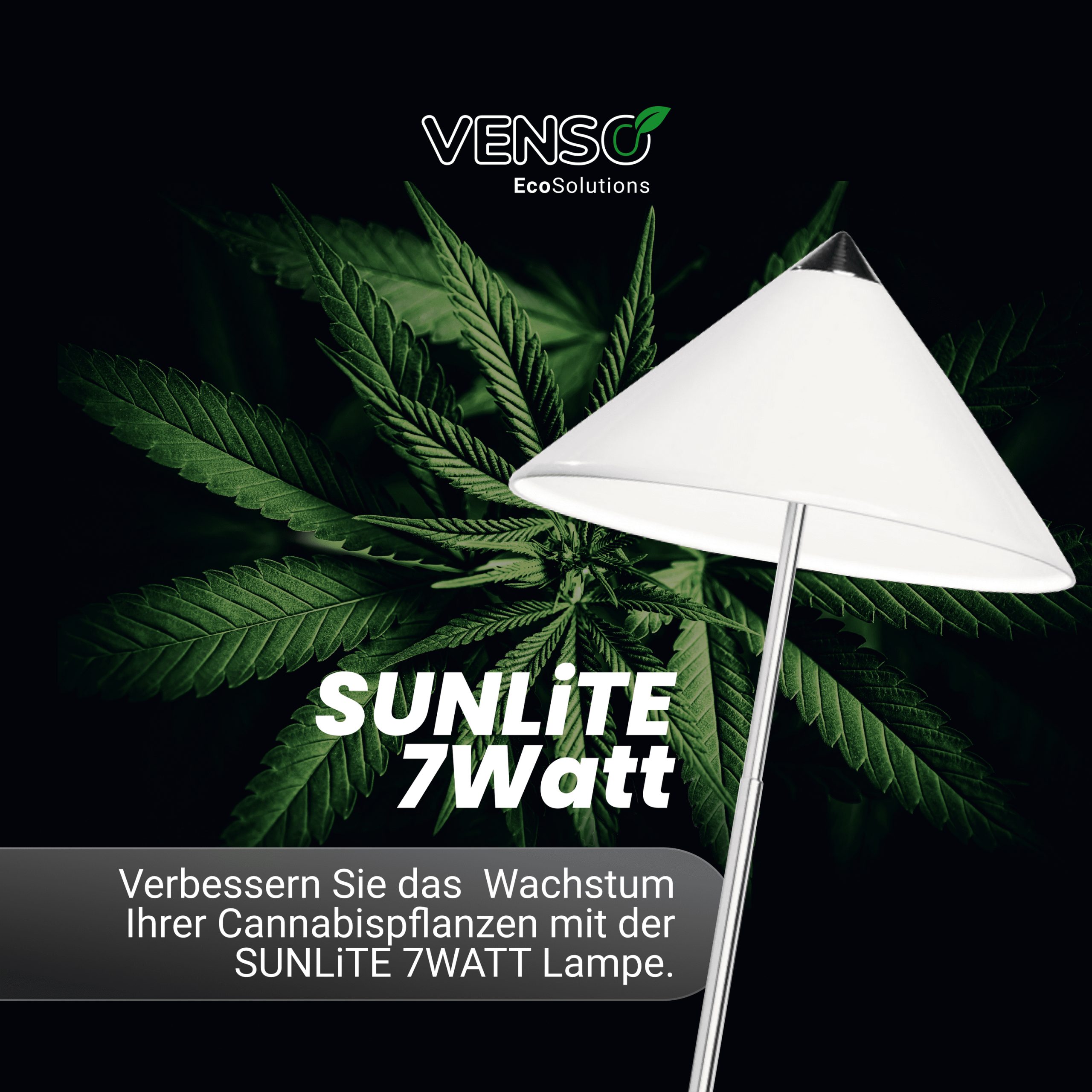 Parus by Venso SUNLiTE 7W LED Vollspektrum Pflanzenlampe Grün
