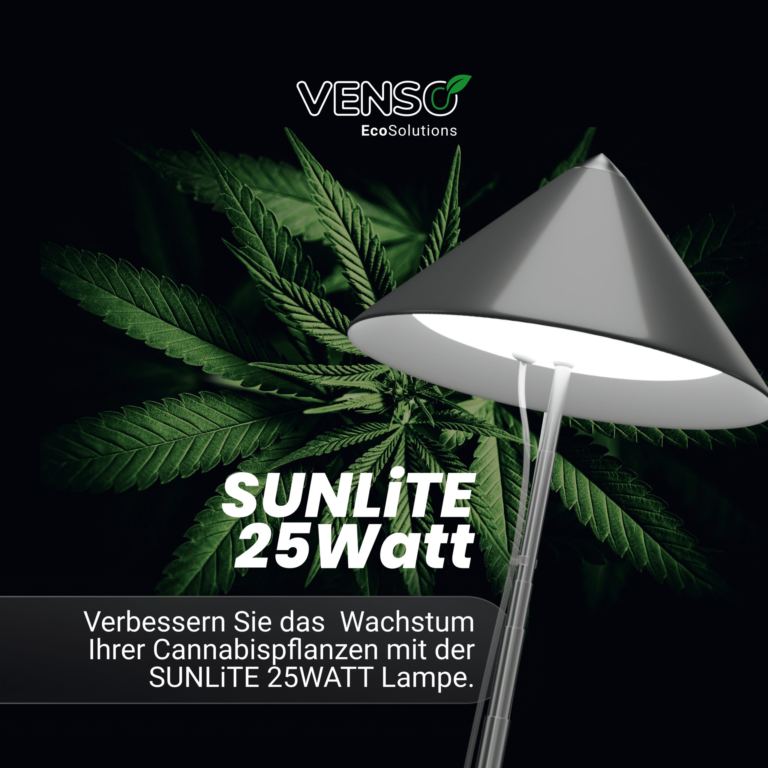 Parus by Venso SUNLiTE XL LED Vollspektrum Pflanzenlampe Grau 25W Indoor Plants Pflanzen Beleuchtung