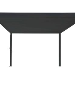 PergoLine Trumpf Terrassenüberdachung freistehend mit einstellbarem Stahl-Lamellendach I Pfosten aus Aluminium   Pavillon 3 x 3 Meter anthrazit