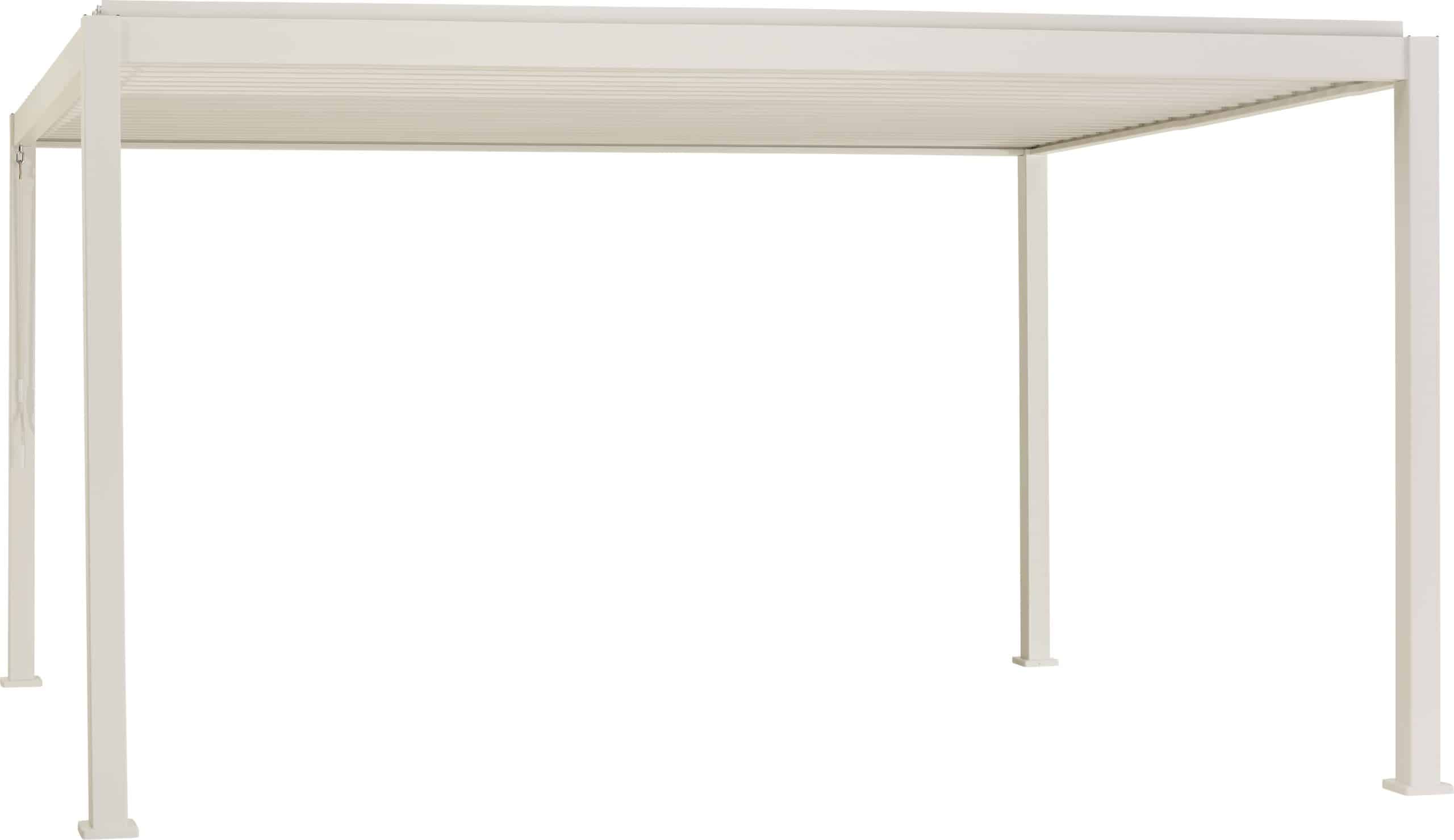 PergoLine Trumpf Terrassenüberdachung freistehend mit einstellbarem Stahl-Lamellendach I Pfosten aus Aluminium   Pavillon 3 x 3