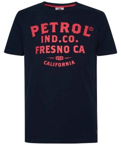 Petrol Industries T-Shirt Classic Print Kurzarmshirt mit Rundhalsausschnitt und Logoprint