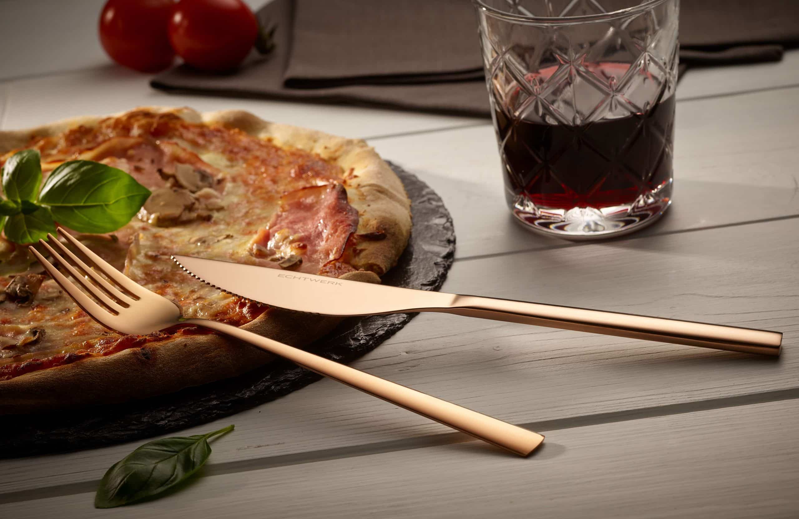 Pizzabesteck Set "Bari" 8tlg - bronze