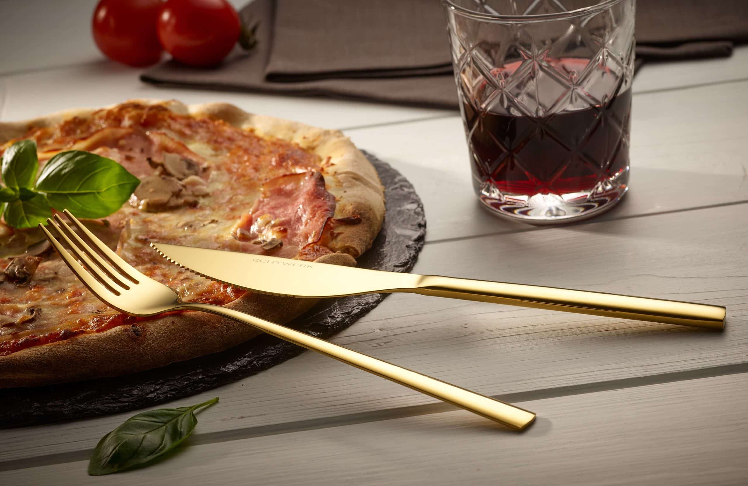 Pizzabesteck Set "Bari" 8tlg - gold