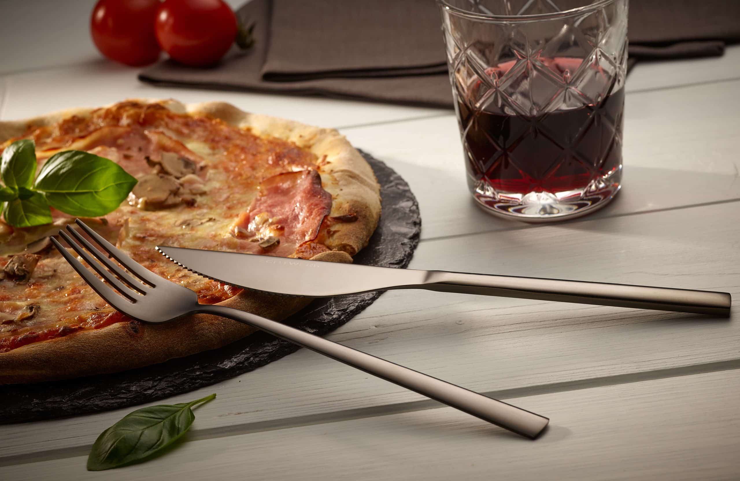 Pizzabesteck Set "Bari" 8tlg - schwarz