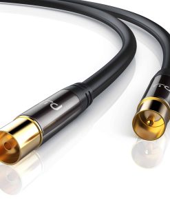 Primewire HDTV Antennenkabel mit 4-fach Schirmung IEC-Stecker zu RF-Buchse / 75 Ohm / 135dB - 15 m