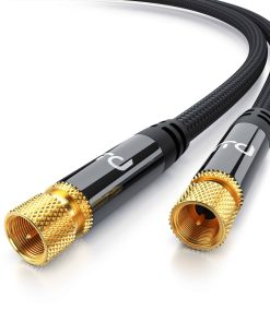 Primewire HDTV Satellitenkabel mit Braiding - 135Db - 75 Ohm - Stoffummantelung - 10 m