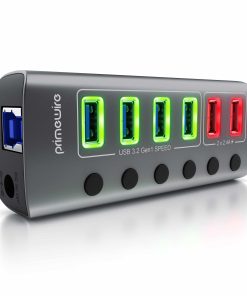 Primewire - USB 3.2 Gen.1 6 Port Hub aktiv schaltbar - mit Netzteil - 4 x USB 3.2 Gen1