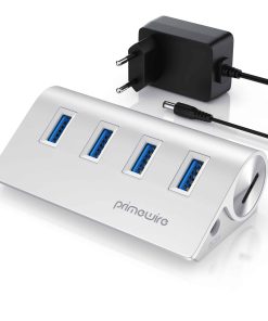 Primewire - USB 3.2 Gen2 Hub aktiv inkl. Netzteil - 4 Port Hub/Verteiler - für Notebook