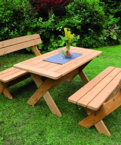 Promadino Holz-Garnitur München honigbraun