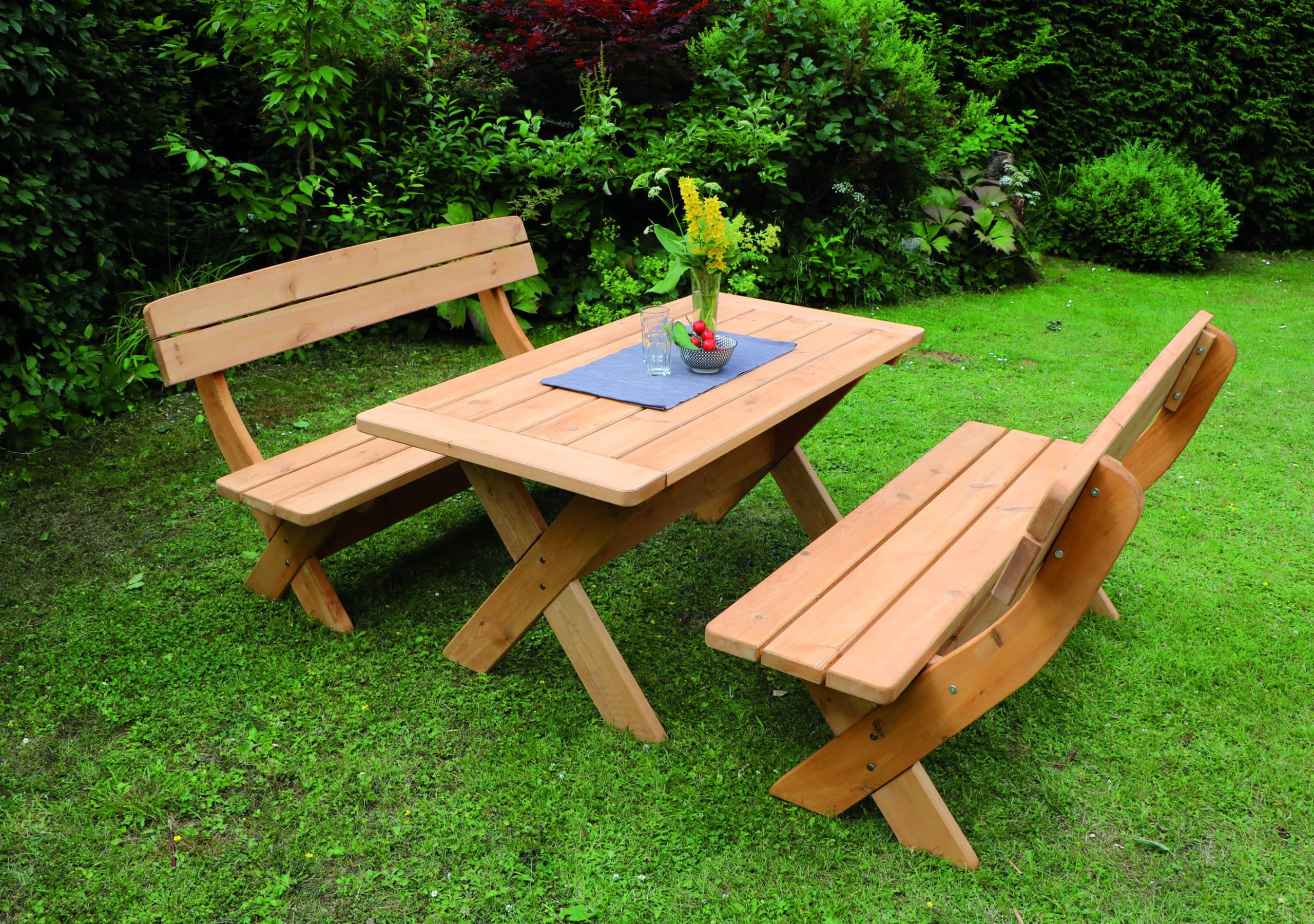 Promadino Holz-Garnitur München honigbraun