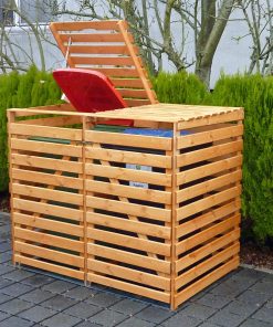 Promadino Mülltonnenbox "Vario V" für 2 Tonnen