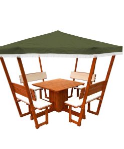 Promadino Pavillon "Rosenheim" mit grünem Dach