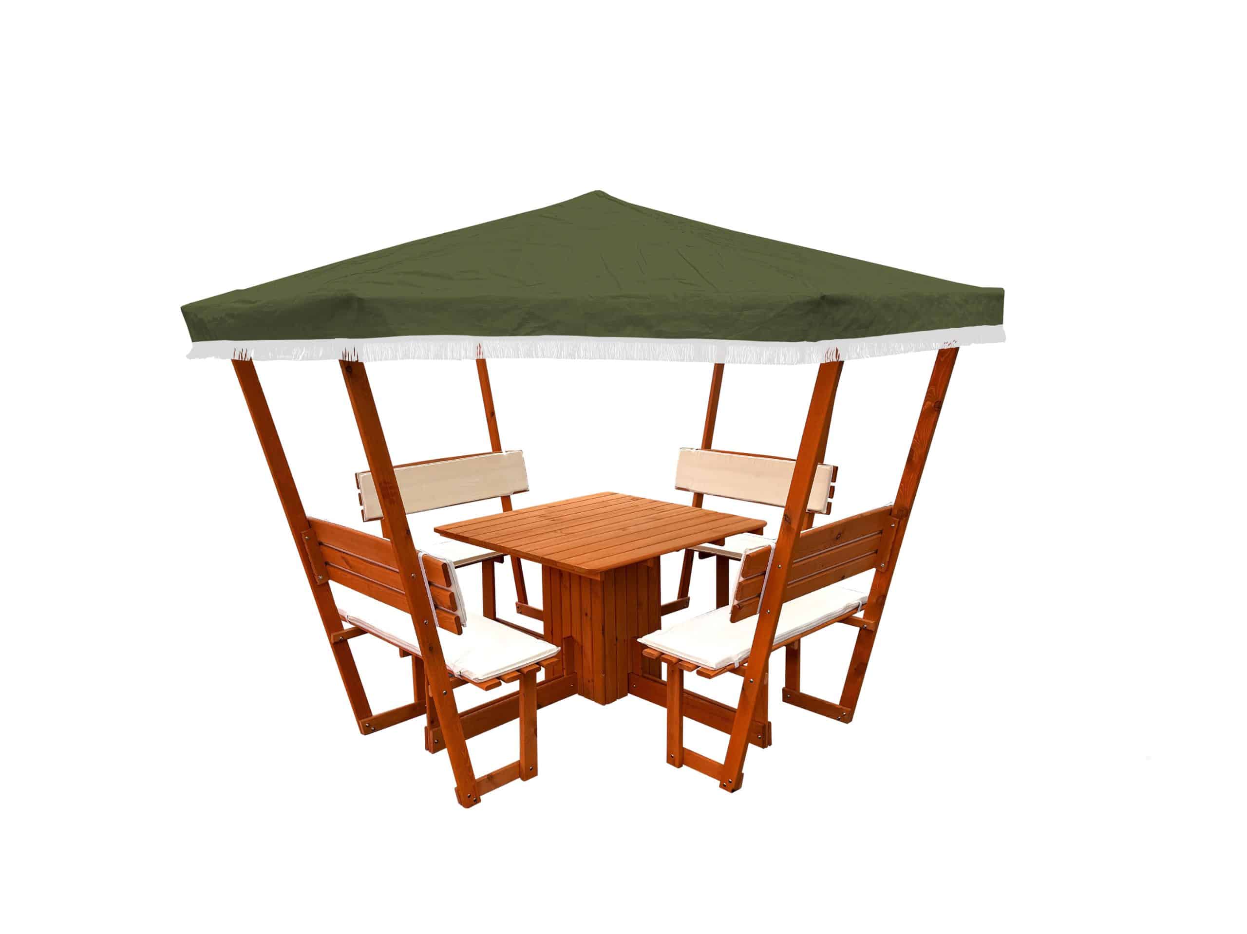 Promadino Pavillon "Rosenheim" mit grünem Dach