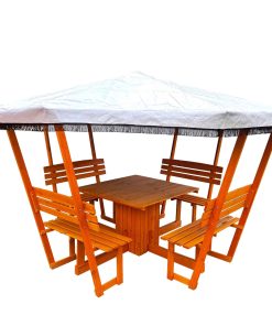 Promadino Pavillon "Rosenheim" mit weißem Dach