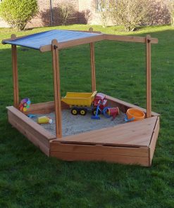 Promadino Sandkasten "MULTI"+Bugbox+Sonnendach honigbraun