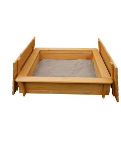 Promadino Sandkasten "Tessa" 100x100 mit Vollabdeckung