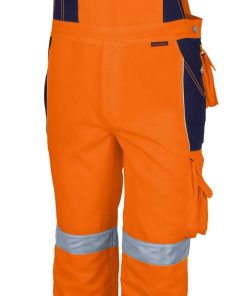 QUALITEX HIGH QUALITY WORKWEAR Latzhose PRO WS warnorange/marine Herren: 110