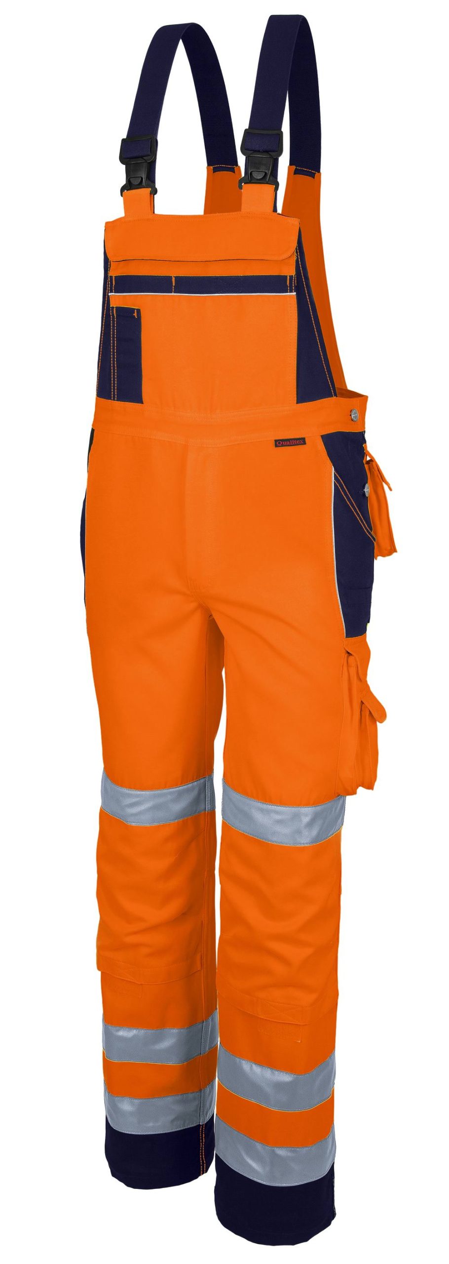 QUALITEX HIGH QUALITY WORKWEAR Latzhose PRO WS warnorange/marine Herren: 28