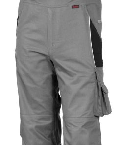 QUALITEX HIGH QUALITY WORKWEAR Latzhose PRO grau/schwarz Damen: 38 Herren: 44