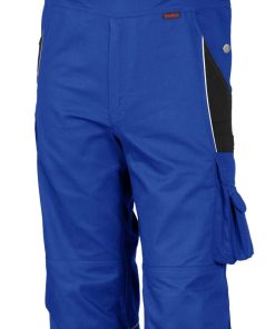 QUALITEX HIGH QUALITY WORKWEAR Latzhose PRO kornblau/schwarz Damen: 42 Herren: 48