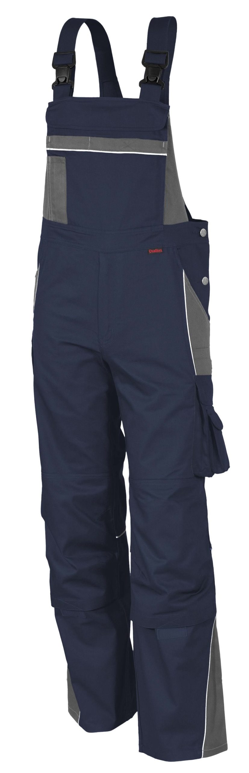 QUALITEX HIGH QUALITY WORKWEAR Latzhose PRO marine/grau Herren: 110
