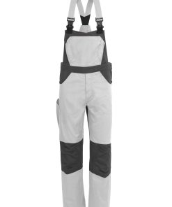 QUALITEX HIGH QUALITY WORKWEAR Latzhose X-Serie weiß/grau Damen: 42 Herren: 48
