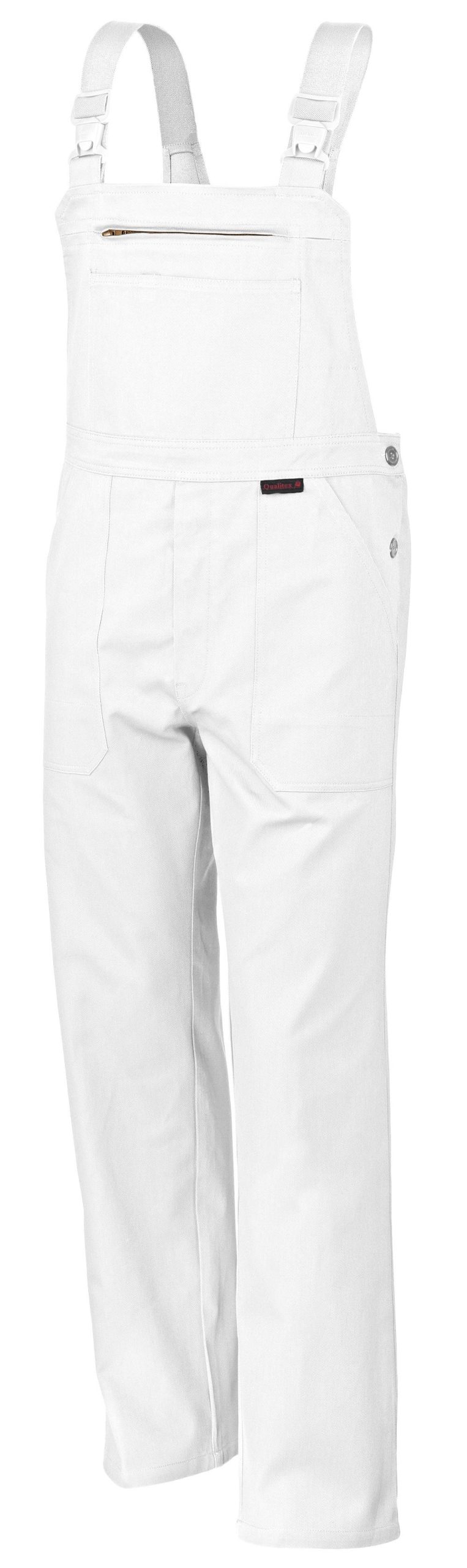 QUALITEX HIGH QUALITY WORKWEAR Latzhose classic weiß Damen: 52 Herren: 58