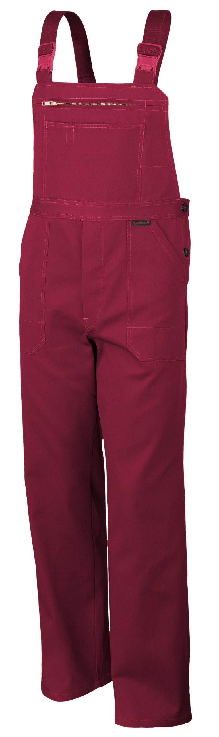 QUALITEX HIGH QUALITY WORKWEAR Latzhose favorit rot Damen: 38 Herren: 44