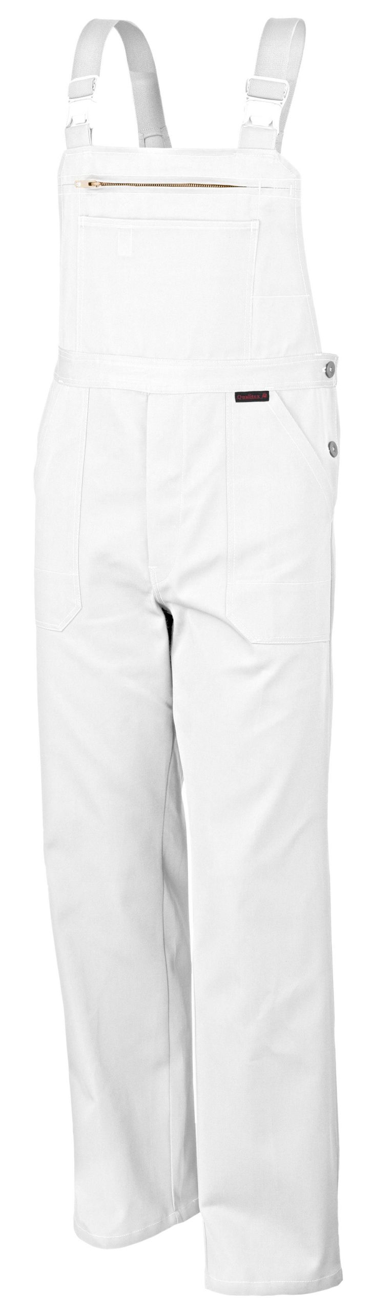 QUALITEX HIGH QUALITY WORKWEAR Latzhose favorit weiß Damen: 50 Herren: 56