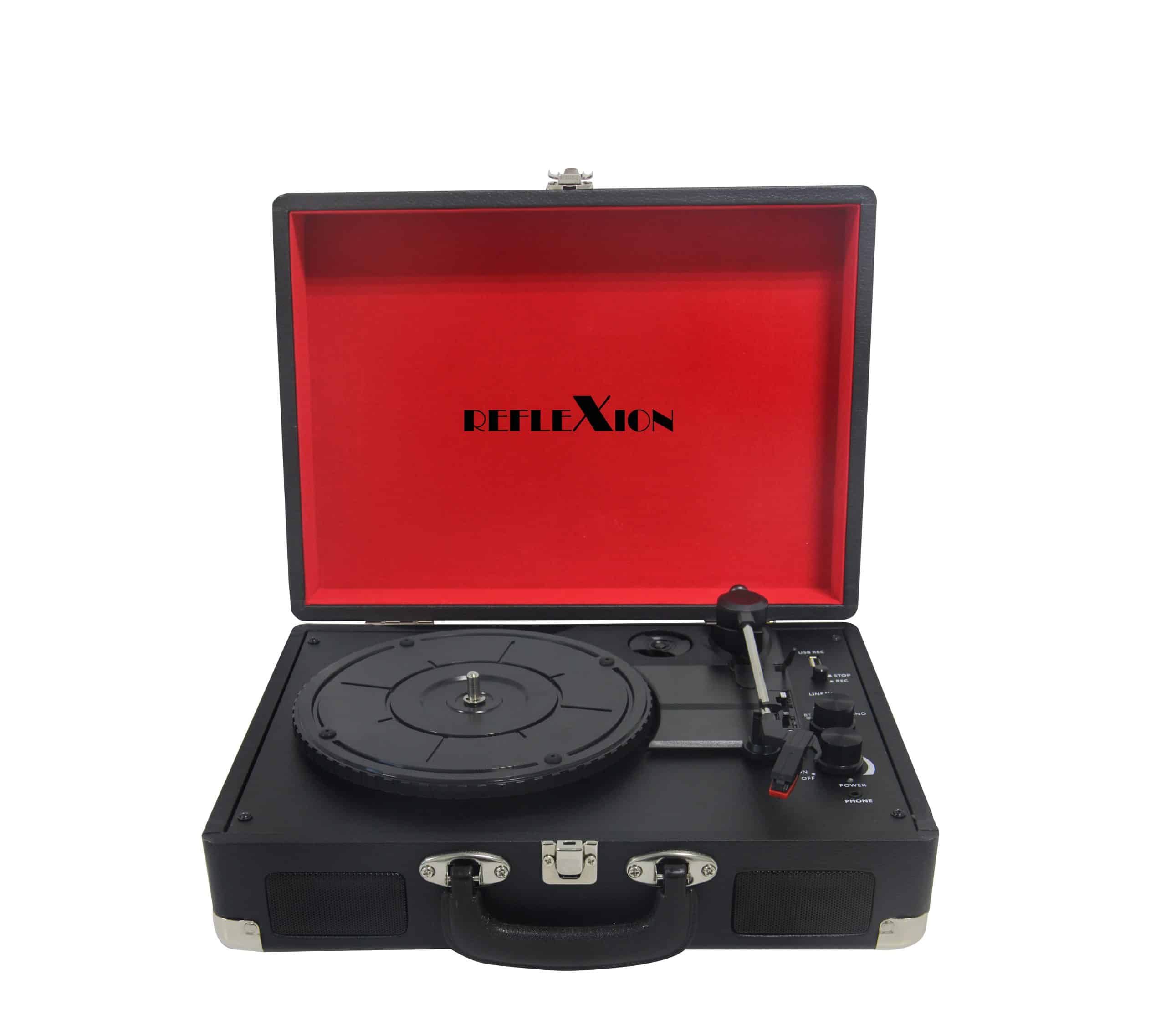 Reflexion Plattenspieler im Kunstlederkoffer mit Bluetooth und Encoding