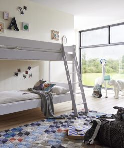 Relita - Etagenbett STEFAN Buche massiv weiß lackiert