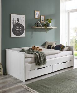 Relita - Funktionsbett Clara 90x 200 auf 180 x 200 cm Liegefläche ausziehbar u. 2 Schubladen