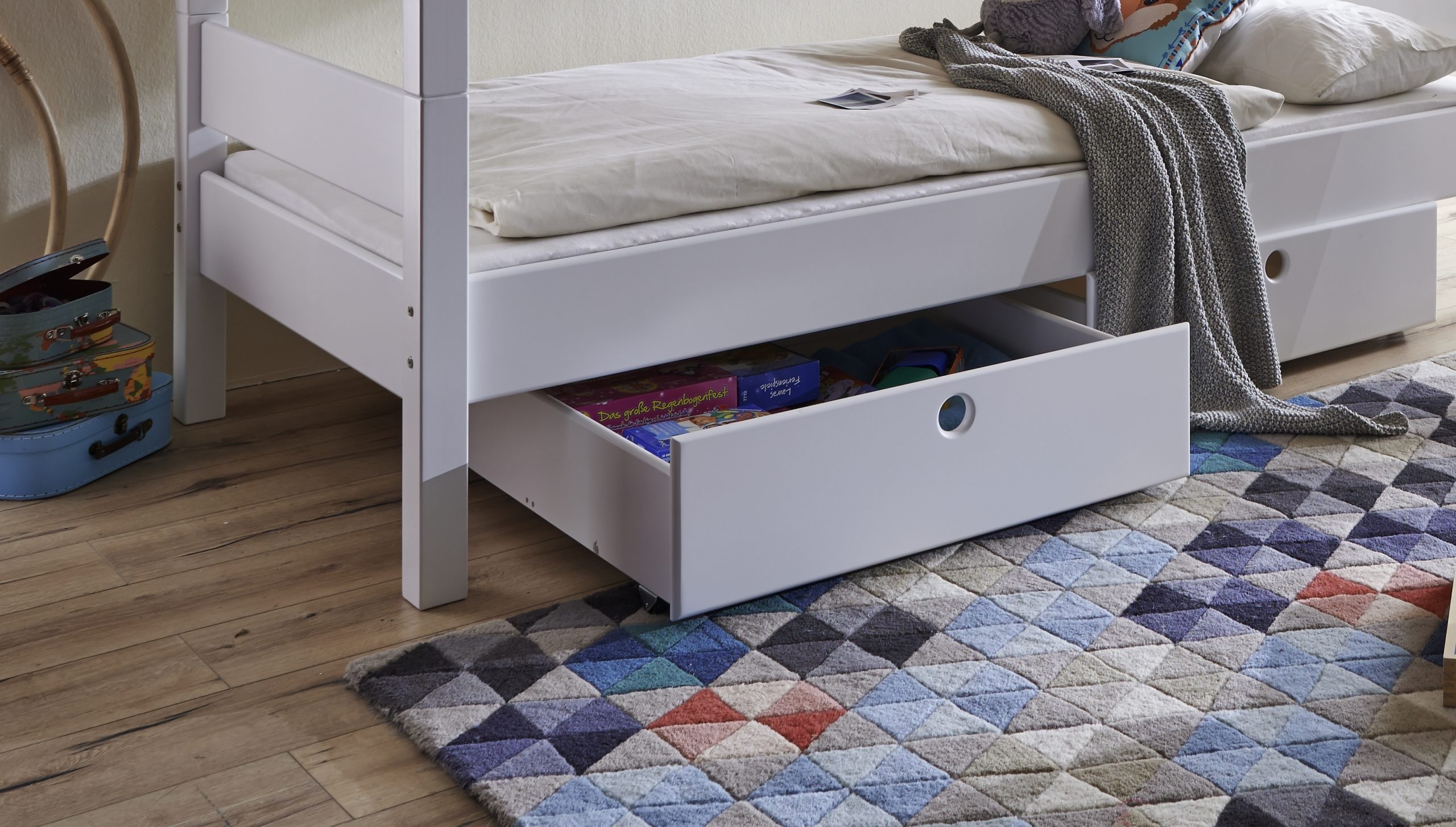 Relita - Schubladen Set zu Etagenbett Stefan Buche massiv weiß lackiert