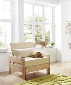 Relita Zusatz-Sessel NOEL Buche massiv natur lackiert inkl. Sitzkissen