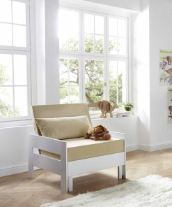 Relita Zusatz-Sessel NOEL Buche massiv weiß lackiert inkl. Sitzkissen