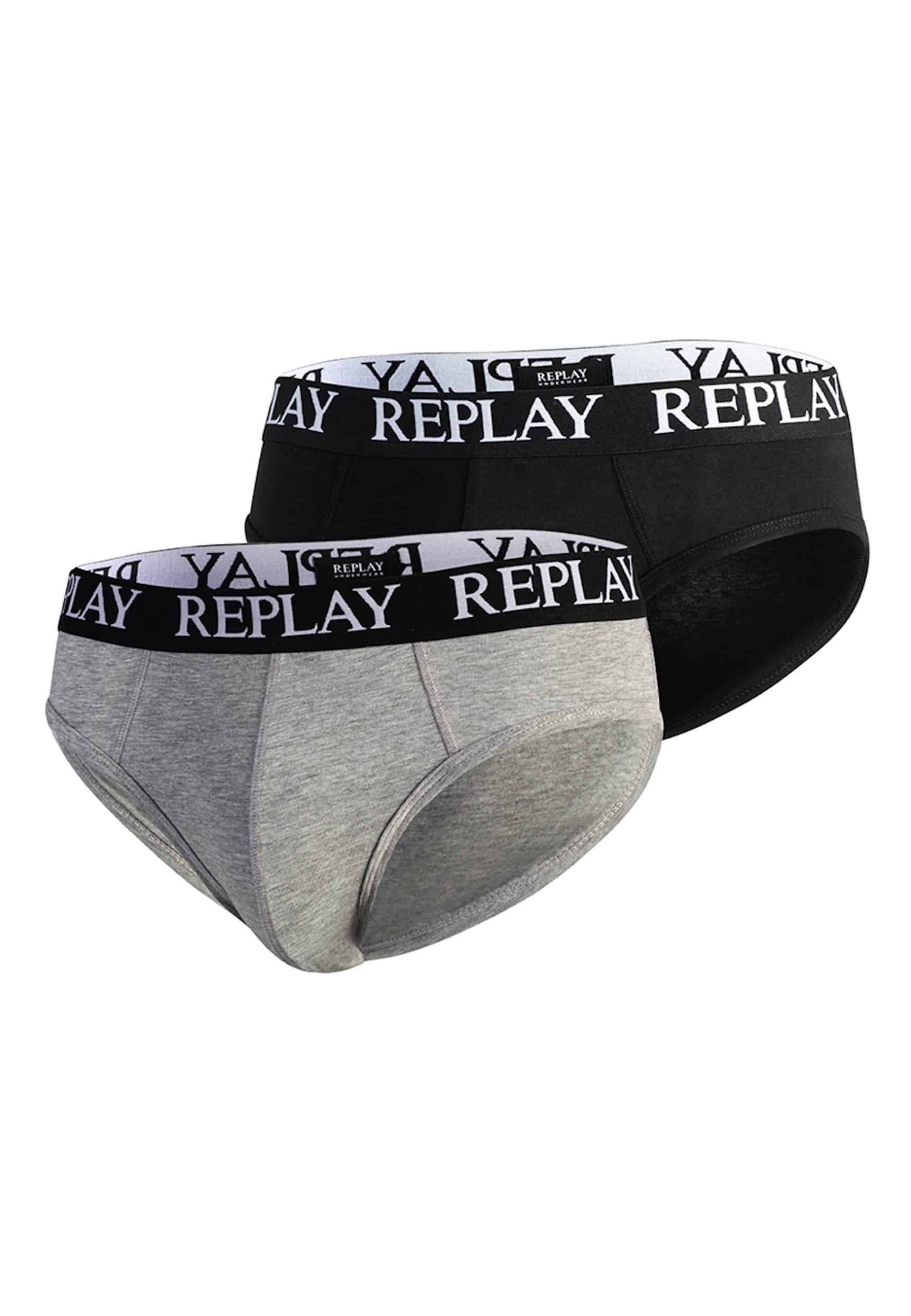 Replay Slip REPLAY SLIP Basic Cuff Logo im praktischen 2er Pack