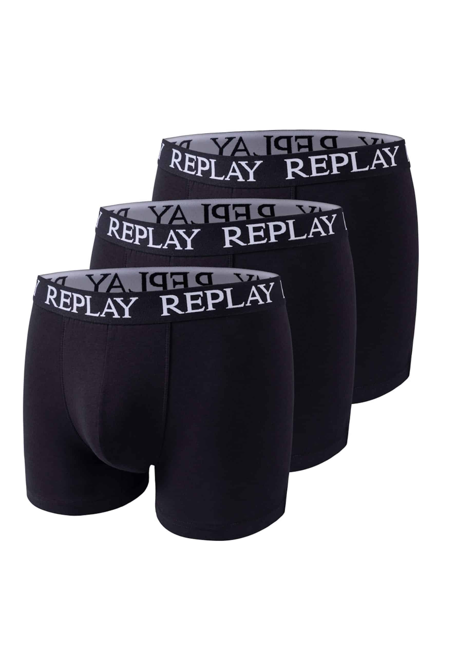 Replay Trunk BOXER Style 01/C Basic Cuff Logo im 3er Pack