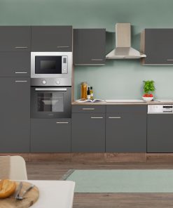 Respekta Küchenprogramm Eiche York Küchenzeile 340 cm inkl. E-Geräte & Mineralite Einbauspüle