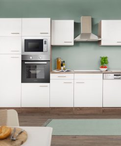 Respekta Küchenprogramm Eiche York Küchenzeile 340 cm inkl. E-Geräte & Mineralite Einbauspüle
