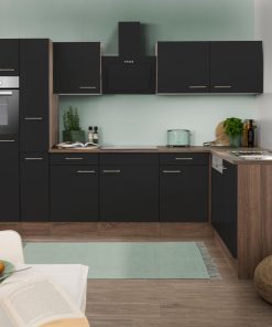 Respekta Küchenprogramm Eiche York Winkelküche 310 cm inkl. E-Geräte & Mineralite Einbauspüle