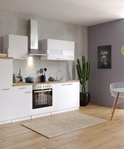 Respekta Küchenzeile KB240WWC 240 cm Weiß