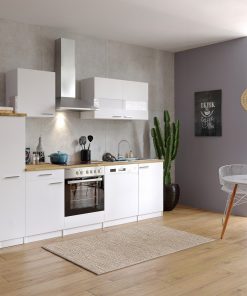 Respekta Küchenzeile KB250WWC 250 cm Weiß