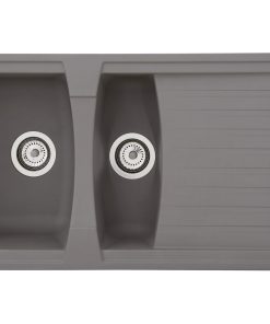 Respekta Mineralite Einbauspüle Boston 100x50 cm - Betongrau